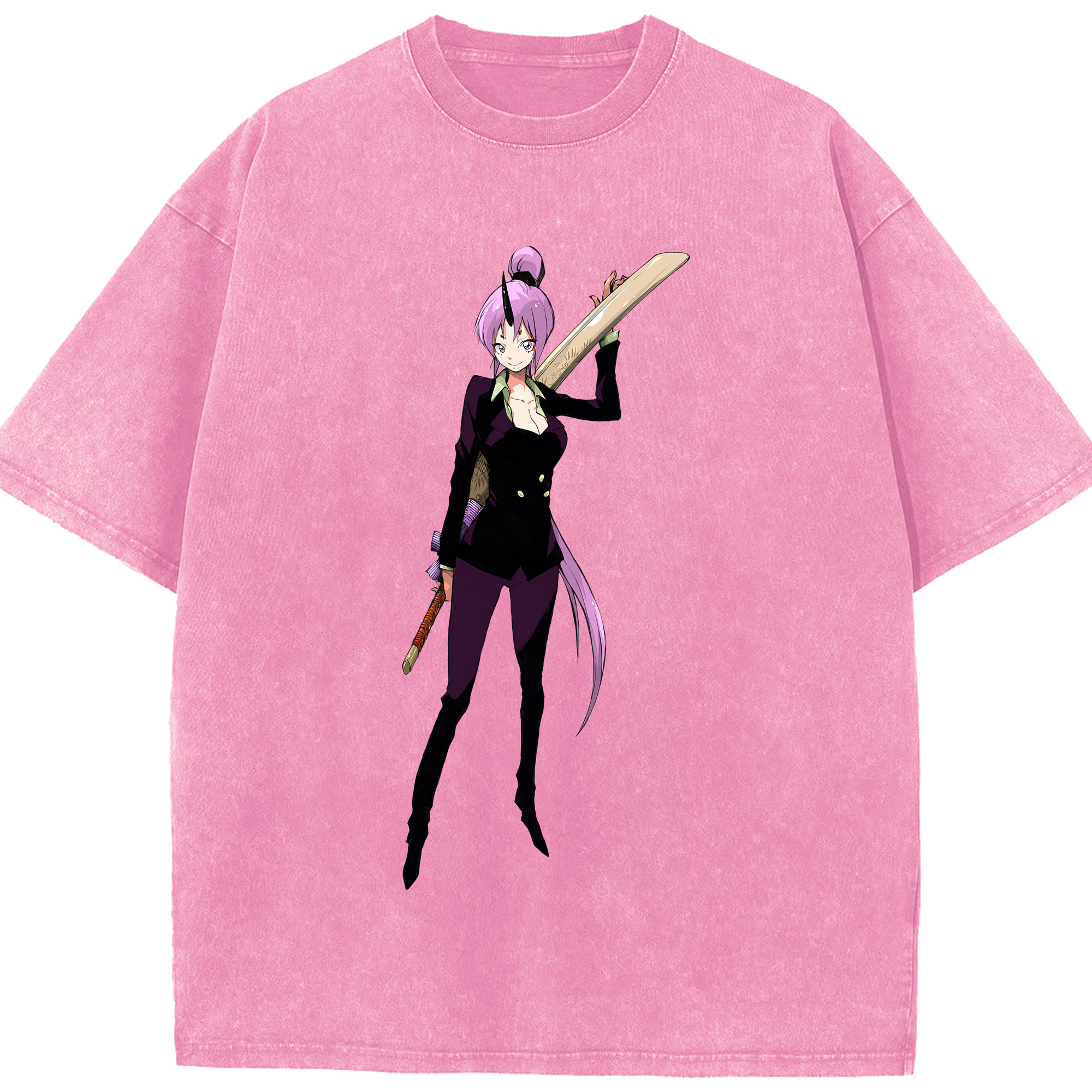 （画像用） 転スラ Regarding Reincarnated to Slime 綿100% ヴィンテージ風 半袖Tシャツ（フロントプリント）
